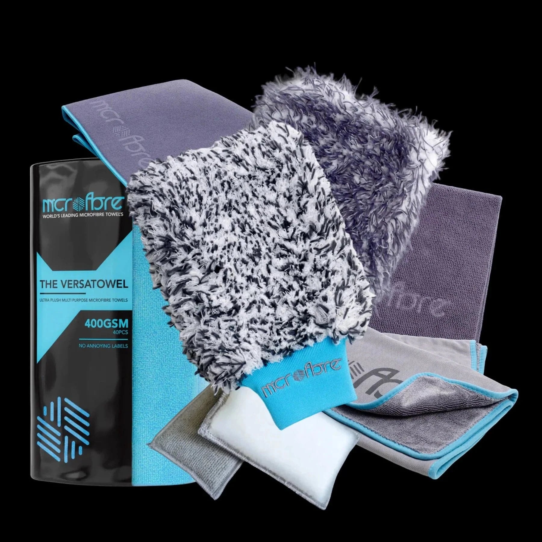 mcrofbre wash mitt detailing kit for car washing